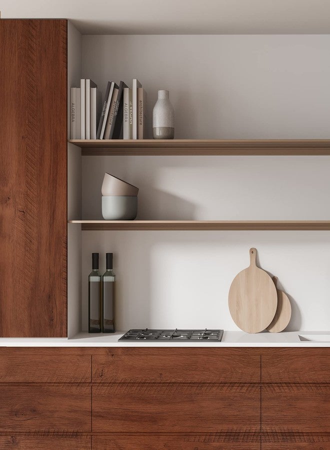 تورك ورق جدران TORC بني اللون بنقشة الخشب، سهل اللصق والإزالة، مقاس 17.1 بوصة × 120 بوصة، ورق لاصق بنقشة الخشب الصناعي، مناسب للطاولات والخزائن والأدراج، مقاوم للماء - Image 5